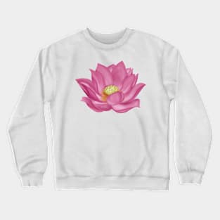 Pink Lotus Blossom Digital Art Crewneck Sweatshirt